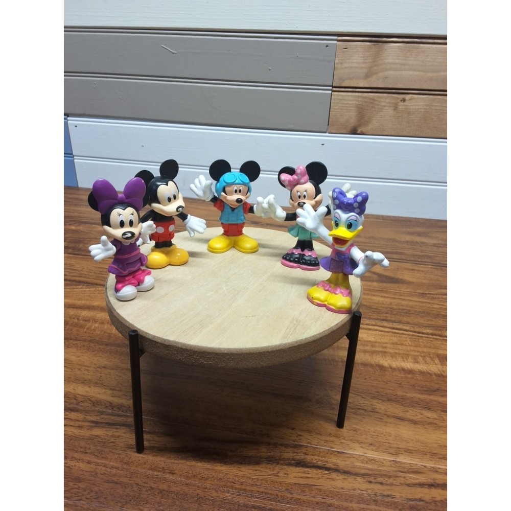 Disney Mickey Mouse Clubhouse Minnie Daisy Lot Of 5 Hinged 3" Figutes Characters